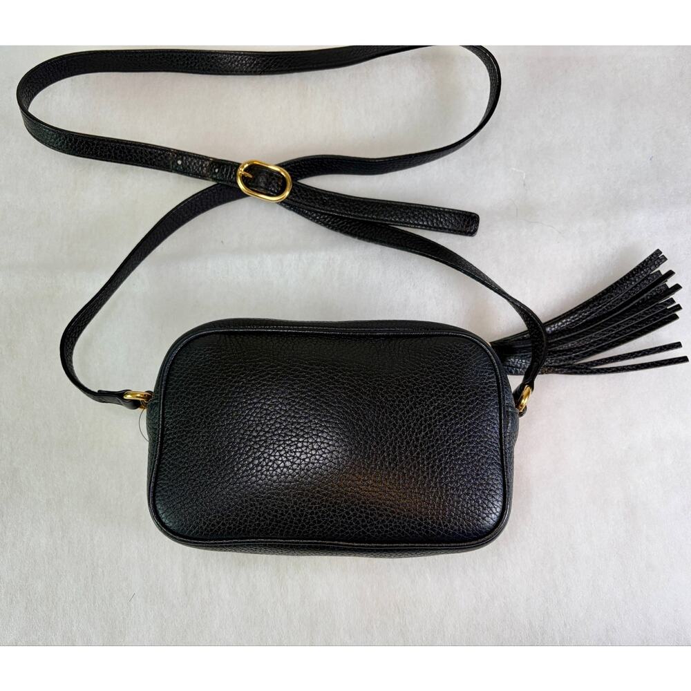 Gucci Small Soho Flap Crossbody in Black Pebbled Calf Leather — EUC + COA - Picture 2 of 11